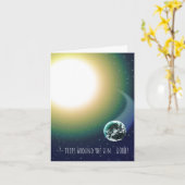 Carte Voyages faits sur commande d'anniversaire autour (Fleur jaune)