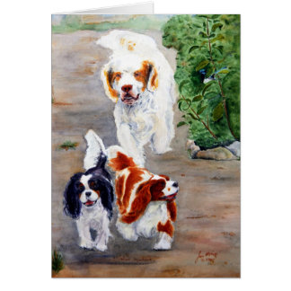 Carte - Voyageurs - Clumber Spaniel et Cavaliers
