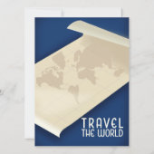 Carte Voyagez dans le monde affiche de voyage de style v (Dos)