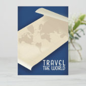 Carte Voyagez dans le monde affiche de voyage de style v (Debout devant)