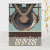 Carte Voyagez en train (Fleur jaune)