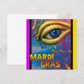 Carte Voyez-vous à Mardi Gras Eye (Devant / Derrière)