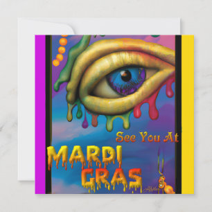 Carte Voyez-vous à Mardi Gras Eye