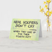 Carte Vrai cri de don´t de golfeurs (Fleur jaune)