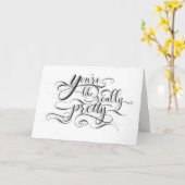 Carte Vraiment assez - proposition drôle de demoiselle (Fleur jaune)