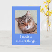 Carte Vraiment Désolé les excuses de chats mignons (Fleur jaune)