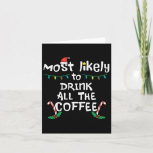 Carte Vraisemblablement Boire Tout Café Noël Noël Famill