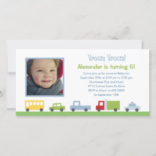 Carte Vroom Vroom Voitures Photo Anniversaire Fête Invit