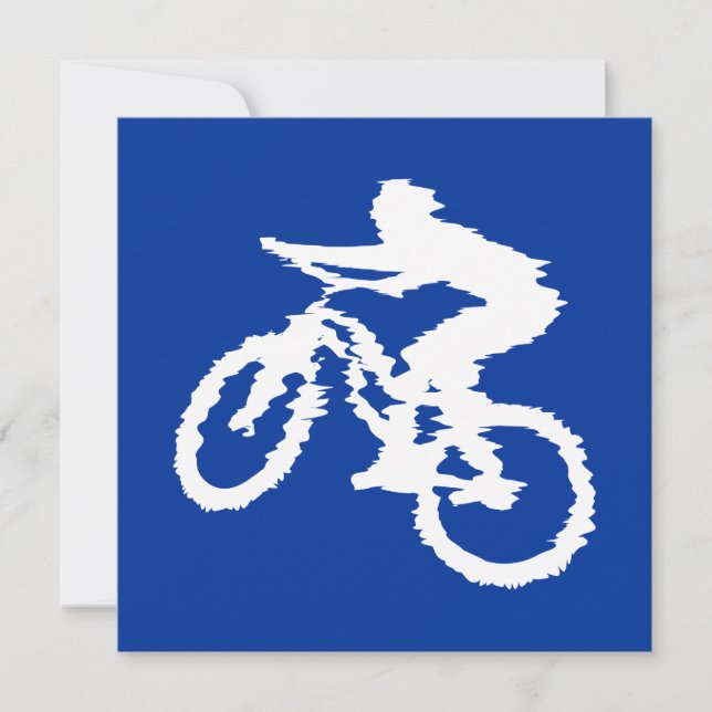 Carte VTT bleu et blanc (Devant)