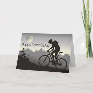 Carte VTT et Pleine lune Bonne Fête des pères
