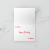 Carte VTT rouge et noir heureux anniversaire MTB (Intérieur)