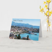 Carte Vue aérienne de la ville divisée en front de mer,  (Fleur jaune)