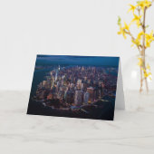 Carte Vue aérienne de Manhattan (Fleur jaune)