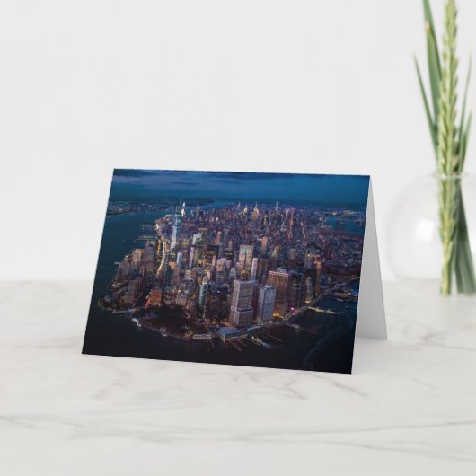 Carte Vue aérienne de Manhattan (Devant)