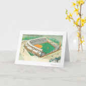 Carte Vue aérienne de Wrigley Field # 3Chicago, IL (Fleur jaune)