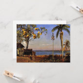 Carte Vue aux Bahamas par Albert Bierstadt (Devant/Arrière en situation)