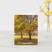 Carte Vue D'Automne Bench Penser De Vous (Fleur jaune)