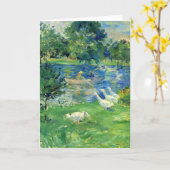 Carte Vue de Bois de Boulogne par Berthe Morisot (Fleur jaune)