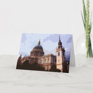 Carte Vue de côté de la cathédrale de St Paul à Londres,