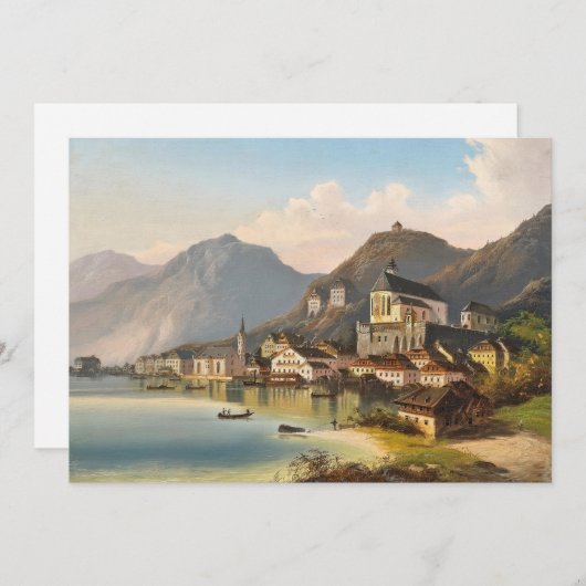 Carte Vue de Hallstatt | Johann Wilhelm Jankowsky (Devant / Derrière)