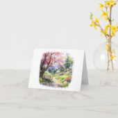 Carte Vue de la campagne serene de Bench BLANK (Fleur jaune)