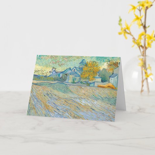 Carte Vue de l'église Saint-Paul | Vincent van Gogh (Fleur jaune)