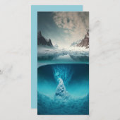 Carte Vue de montagne glacée (Devant / Derrière)