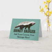 Carte Vue de profil de blaireau de miel (Fleur jaune)