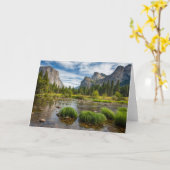 Carte Vue de vallée en parc national de Yosemite (Fleur jaune)
