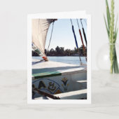 Carte Vue depuis un bateau sur le Nil, Louxor, Égypte (Devant)