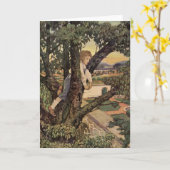 Carte Vue des arbres par Jessie Willcox Smith (Fleur jaune)