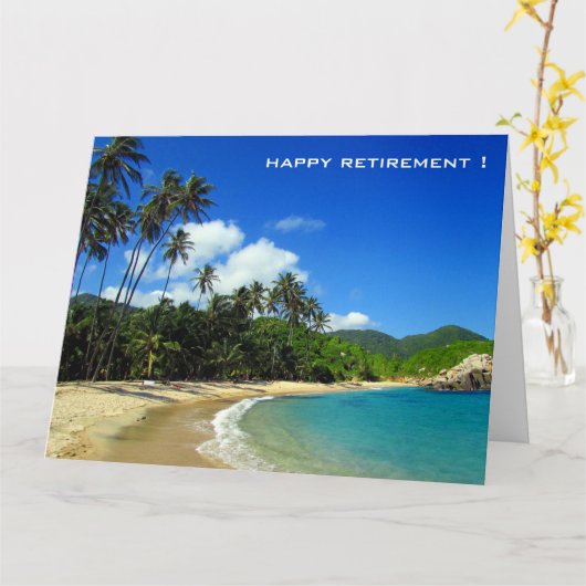 Carte vue des Caraïbes réservée de plage (Fleur jaune)