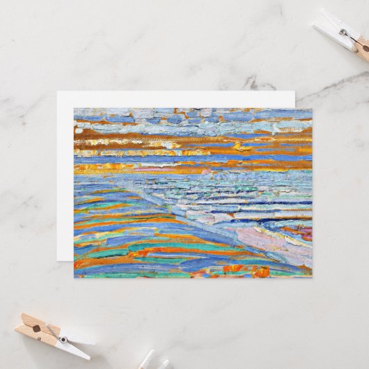 Carte Vue des dunes avec plage et jetée (Devant/Arrière en situation)