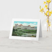 Carte Vue extérieure de plan rapproché d'hôtel de Mt. (Fleur jaune)