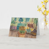 Carte Vue jardin (Fleur jaune)