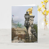 Carte Vue Paris de pont d'Alexandre (Fleur jaune)
