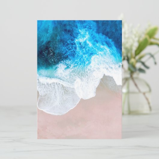 Carte Vue plage (Debout devant)