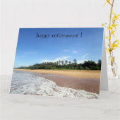 Carte vue plage grand (Fleur jaune)