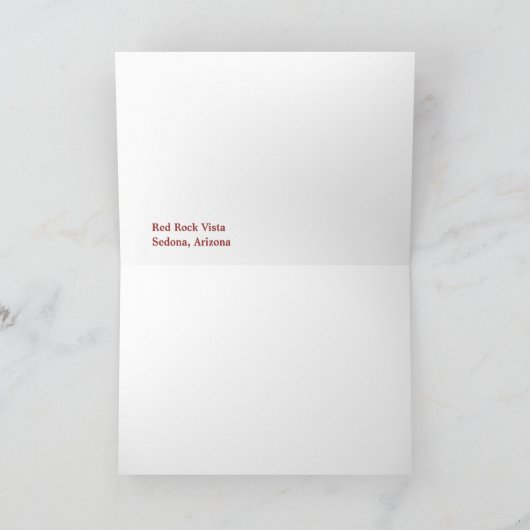 Carte Vue rouge de roche (Intérieur)