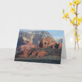 Carte Vue rouge de roche (Fleur jaune)