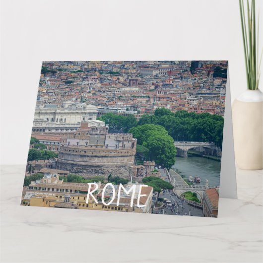 Carte Vue sur le centre historique de Rome (Devant)