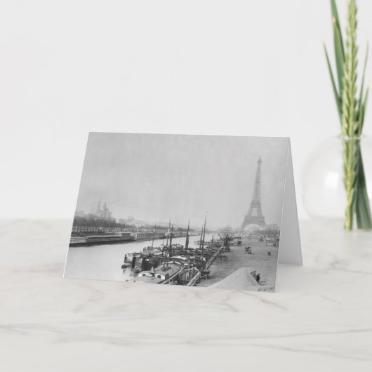 Carte Vue sur les bords de Seine et Eiffel (Devant)