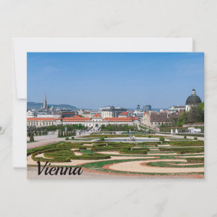 Carte Vue sur les jardins près du palais du Belvédère in