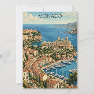 Carte Vue vintage du Casino de Monaco sur la Côte d'Azur