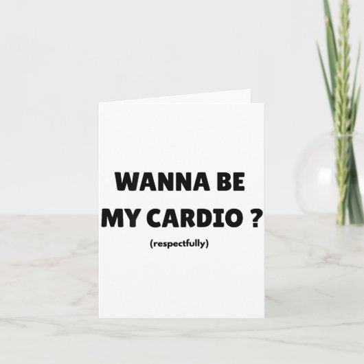 Carte W Be My Daily Cardio Funny Gym Saying (on Back) (Devant)