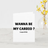 Carte W Be My Daily Cardio Funny Gym Saying (on Back) (Fleur jaune)