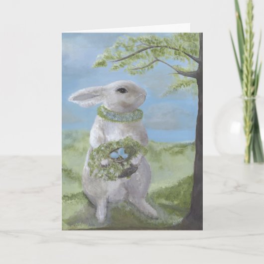 Carte w/Greeting de lapin (Devant)