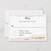 Carte Wabi Sabi Aquarelle Kanji RSVP (Devant)