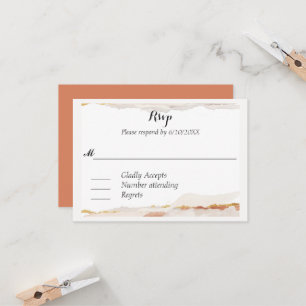 Carte Wabi Sabi Aquarelle Kanji RSVP
