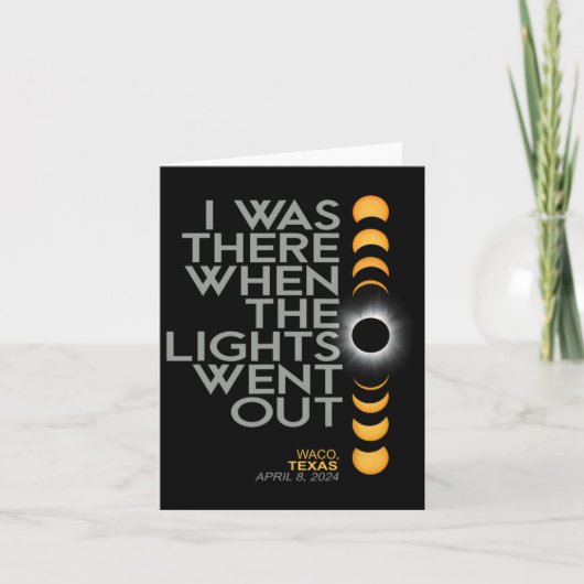 Carte Waco 2024 Solar Eclipse 2024 040824 Eclipse (Devant)